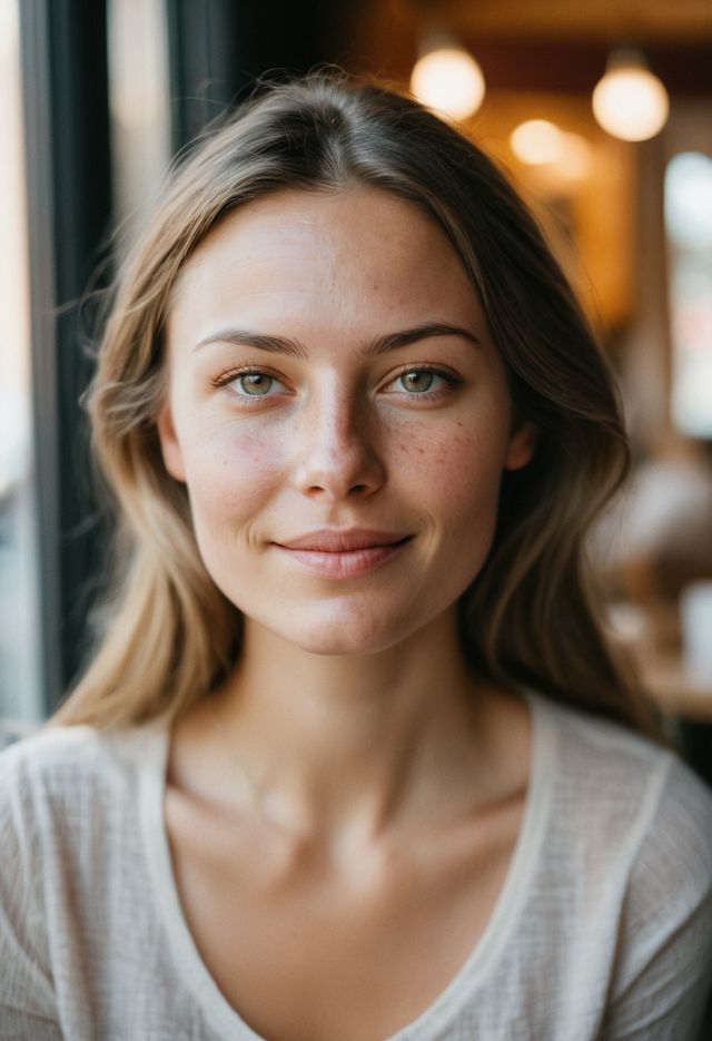 Нейрофотосессия: тот же человек в кафе